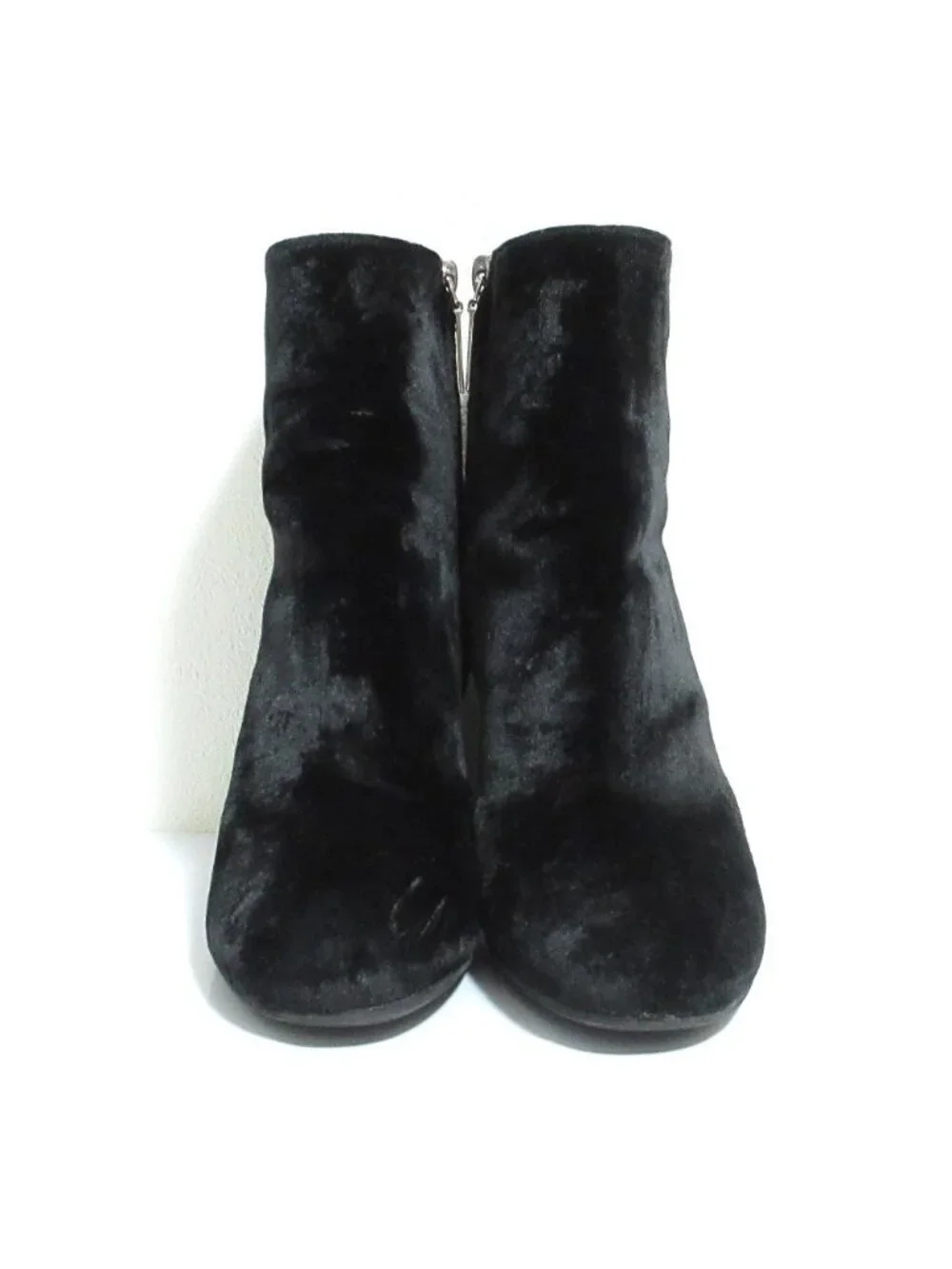 Saint Laurent Paris Velvet Ankle Boots 36.5 Black - Picture 3 of 15